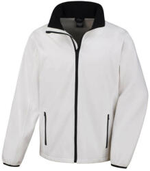 Result Férfi Softshell Hosszú ujjú Result Printable Softshell Jacket - XL, Fehér/Fekete
