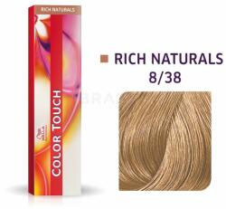 Wella Color Touch Rich Naturals professzionális demi-permanent hajszín többdimenziós hatással 8/38 60 ml