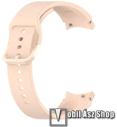  Okosóra szíj - VILÁGOS RÓZSASZÍN - szilikon - 132mm+88mm hosszú, 20mm széles - SAMSUNG Galaxy Watch4 Classic 46mm (SM-R890) / Watch4 Classic 42mm (SM-R880) / Watch4 44mm (SM-R870) / Watch4 40mm (SM-R8