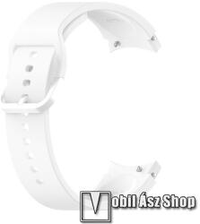  Okosóra szíj - FEHÉR - szilikon - 132mm+88mm hosszú, 20mm széles - SAMSUNG Galaxy Watch4 Classic 46mm (SM-R890) / Watch4 Classic 42mm (SM-R880) / Watch4 44mm (SM-R870) / Watch4 40mm (SM-R860)