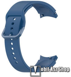  Okosóra szíj - SÖTÉTKÉK - szilikon - 132mm+88mm hosszú, 20mm széles - SAMSUNG Galaxy Watch4 Classic 46mm (SM-R890) / Watch4 Classic 42mm (SM-R880) / Watch4 44mm (SM-R870) / Watch4 40mm (SM-R860)