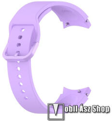 Okosóra szíj - LILA - szilikon - 132mm+88mm hosszú, 20mm széles - SAMSUNG Galaxy Watch4 Classic 46mm (SM-R890) / Watch4 Classic 42mm (SM-R880) / Watch4 44mm (SM-R870) / Watch4 40mm (SM-R860)