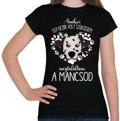 printfashion Megtaláltam a mancsod - Dalmata - Női póló - Fekete (5453486)