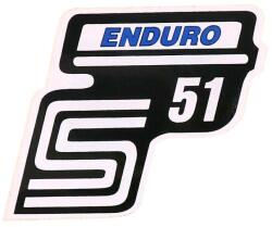 OEM Standard Feliratozás S51 Enduro fólia / matrica kék Simson S51-hez