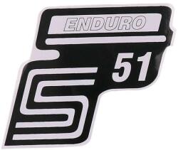 OEM Standard Írás S51 Enduro fólia / matrica fehér Simson S51-hez