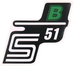 OEM Standard Írás S51 B fólia / matrica zöld Simson S51 számára