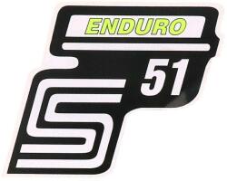 OEM Standard Írás S51 Enduro fólia / matrica neonsárga Simson S51 modellhez