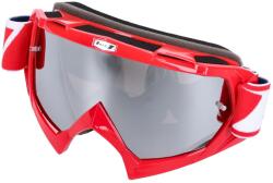 Motomotors MX szemüveg LUC1 csapat fehér / piros - Iridium króm