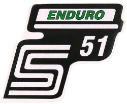 OEM Standard Feliratozás S51 Enduro fólia / matrica zöld Simson S51-hez