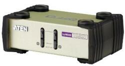 ATEN Switch KVM ATEN CS82U 2-Port PS/2-USB KVM Switch, 2x Custom KVM Cable sets, Non-powered (CS82U-AT)