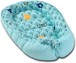 Kidizi Cosulet bebelus pentru dormit Kidizi Baby Nest Cocoon 90x50 cm Animals Mint (5949221101675)