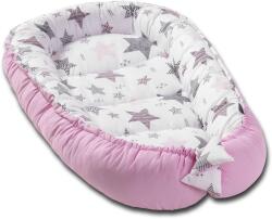 Kidizi Cosulet bebelus pentru dormit Kidizi Baby Nest Cocoon 90x50 cm Pink Stars (5949221101668)