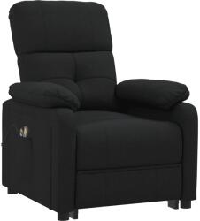 vidaXL Fotoliu de masaj rabatabil electric, negru, material textil (3073814)