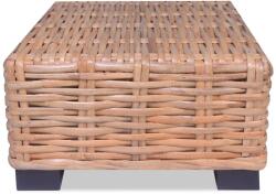 vidaXL Măsuță de cafea, 45x45x30 cm, ratan natural (244627) Masa de cafea