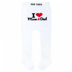 NEW BABY Pamut harisnyanadrág New Baby fehér I Love Mum and Dad - pindurka - 2 590 Ft