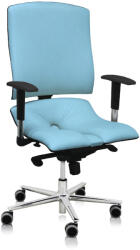 Asana Asana Steel Standard ergonomikus irodai szék Kárpit színe: ECO-bőr Világos kék 574, Kartámla: kartámlával együtt