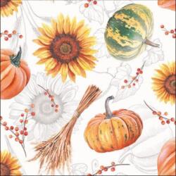 Ambiente Pumpkins & Sunflowers papírszalvéta 33x33cm, 20db-os - szep-otthon
