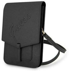 GUESS Universal Phone Bag Saffiano Script max 6.7" táska (GUWBRSAVSBK) fekete