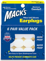  Macks Pillow Soft formázható szilikon füldugók fehér 6 pár Mennyiség a csomagban: 6 pár
