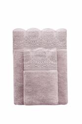 SOFT COTTON Prosop de baie QUEEN cu dantela 85x150 cm Prosop