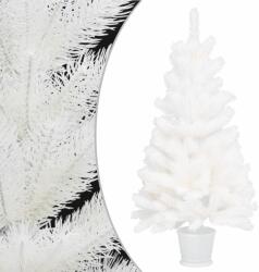 vidaXL Pom de Crăciun artificial, ace cu aspect natural, alb, 90 cm (321020)