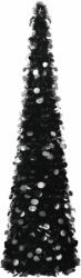 vidaXL Brad de Crăciun artificial tip pop-up, negru, 150 cm, PET (320986)