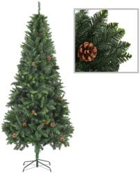 vidaXL Brad de Crăciun artificial cu conuri de pin, verde, 210 cm (284316)