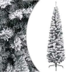vidaXL Pom de Crăciun artificial subțire cu zăpadă verde 180 cm PVC (320954)