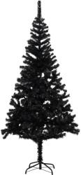 vidaXL Pom de Crăciun artificial cu suport, negru, 210 cm, PVC (321002)
