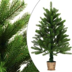 vidaXL Brad de Crăciun artificial, ace cu aspect natural 90 cm, verde (284327)