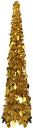 vidaXL Pom de Crăciun artificial tip pop-up, auriu, 120 cm, PET (320982)