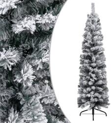 vidaXL Pom de Crăciun artificial subțire cu zăpadă, verde 150 cm, PVC (320953)