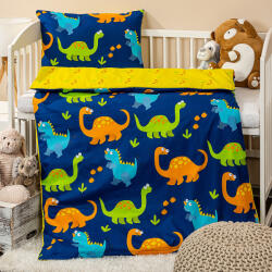 4Home Lenjerie de pat copii, din bumbac, 4Home Dino, 100 x 135 cm, 40 x 60 cm Lenjerie de pat
