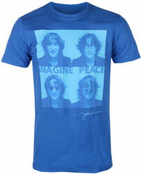 ROCK OFF Tricou pentru bărbați John Lennon - Glasses 4 Up BLUE - ROCK OFF - JLTS12MBL