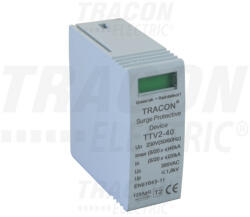 Tracon TTV2-40-DC-600-V DC túlfszültség levezető betét, 2-es típus, varisztoros 600 VDC, 20/40 kA (8/20s) (TTV2-40-DC-600-V)
