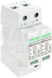  Tracon ESPD1+2-12.5-2P T1+T2 AC típusú túlfeszültség levezető, cserélhető betéttel Uc: 275V; Iimp: 12, 5kA; In: 20kA; Imax: 50kA; Up: 1, 3kV; 2P (ESPD1+2-12.5-2P)