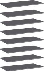 vidaXL Plăci bibliotecă, 8 buc. gri extralucios, 80 x 40 x 1, 5 cm, PAL (805345) Raft