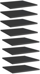 vidaXL Plăci bibliotecă, 8 buc. negru extralucios 40 x 40 x 1, 5 cm PAL (805183) Raft