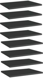 vidaXL Plăci bibliotecă, negru extralucios, 8 buc, 40 x 30 x 1, 5 cm, PAL (805167) Raft