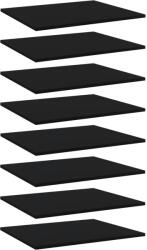 vidaXL Plăci pentru bibliotecă, 8 buc. , negru, 60 x 50 x 1, 5 cm, PAL (805269)