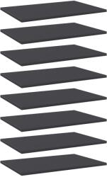 vidaXL Plăci raft bibliotecă, 8 buc. , gri, 60x40x1, 5cm, lemn prelucrat (805255) Raft