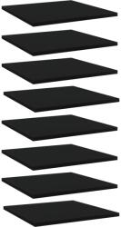vidaXL Plăci pentru bibliotecă, 8 buc. , negru, 40 x 40 x 1, 5 cm, PAL (805173) Raft