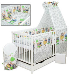  Baby Shop 5 részes babaágynemű - szürke bagoly - babastar