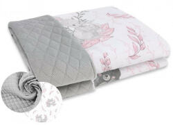  Baby Shop kétoldalas babapléd 70*100 cm - Lulu szürke/rózsaszín