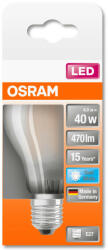 OSRAM Star LED körte, matt üveg búra, 4W 470lm 4000K E27, átlagos élettartam: 15000 óra, fényszín: hideg fehér LED ST CL A 40 GL FR 4W 4000K E27 ( 4058075303409 ) (4058075303409)