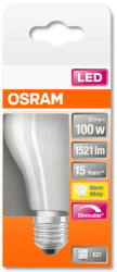 OSRAM Superstar dimmelhető LED körte, matt üveg búra, 12W 1521lm 2700K E27, átlagos élettartam: 15000 óra, fényszín: meleg fehér LED SST CL A DIM 100 GL FR 12W 2700K E27 ( 4058075245860 ) (4058075245860)