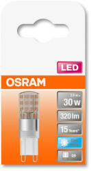 OSRAM Star 230V LED kapszula, átlátszó búra, 2, 6W 320lm 4000K G9, átlagos élettartam: 15000 óra, fényszín: hideg fehér LED ST PIN 230V 30 CL 2.6W 4000K G9 ( 4058075432369 ) (4058075432369)
