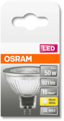 OSRAM Star LED MR16 spot, üveg ház, 7, 2W 621lm 2700K GU5.3, átlagos élettartam: 15000 óra, fényszín: meleg fehér LED ST MR16 50 36° 7.2W 2700K GU5.3 ( 4058075433762 ) (4058075433762)