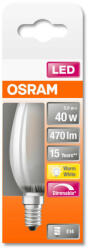 OSRAM Superstar dimmelhető LED gyertya, matt üveg búra, 4, 5W 470lm 2700K E14, átlagos élettartam: 15000 óra, fényszín: meleg fehér LED SST CL B DIM 40 GL FR 5W 2700K E14 ( 4058075436985 ) (4058075436985)