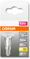  OSRAM Star LED R39 spot, átlátszó üveg búra, 1, 5W 110lm 2700K E14, átlagos élettartam: 15000 óra, fényszín: meleg fehér LED ST R39 25 36° 1.5W 2700K E14 ( 4058075433243 ) (4058075433243)